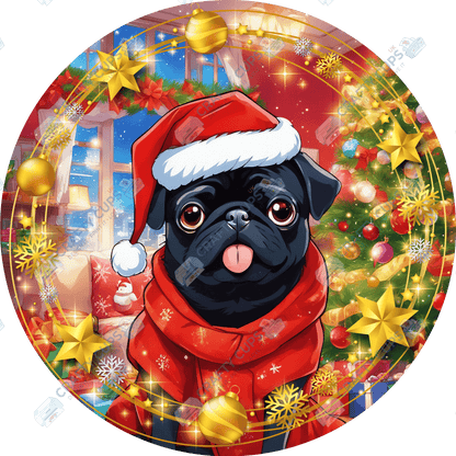 Christmas Dog Breeds DTF Transfer – Exclusive Secret Sub Design | Various Sizes – Crafty Cups UK
