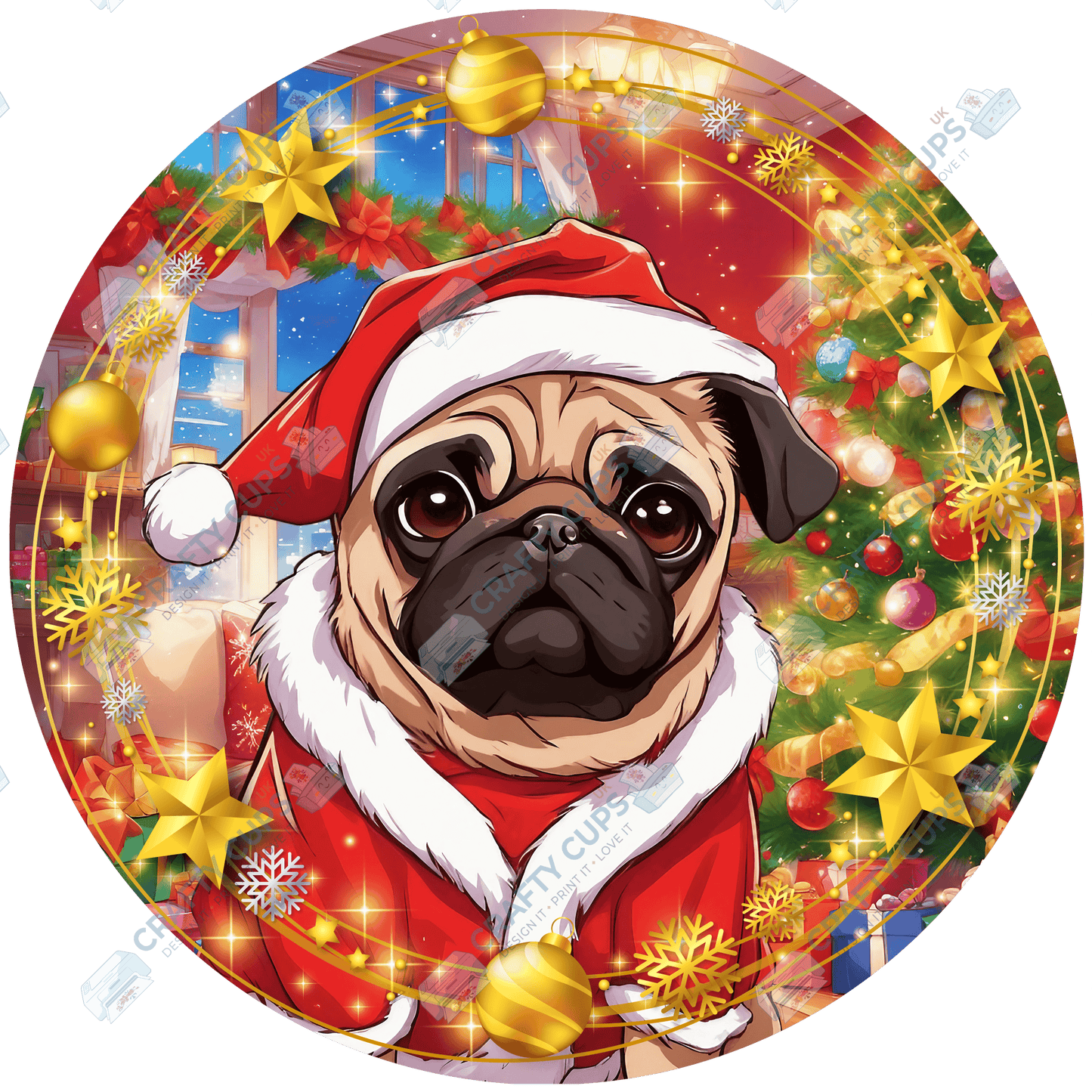 Christmas Dog Breeds DTF Transfer – Part 5 of 6 | Exclusive Secret Sub Design | Various Sizes – Crafty Cups UK
