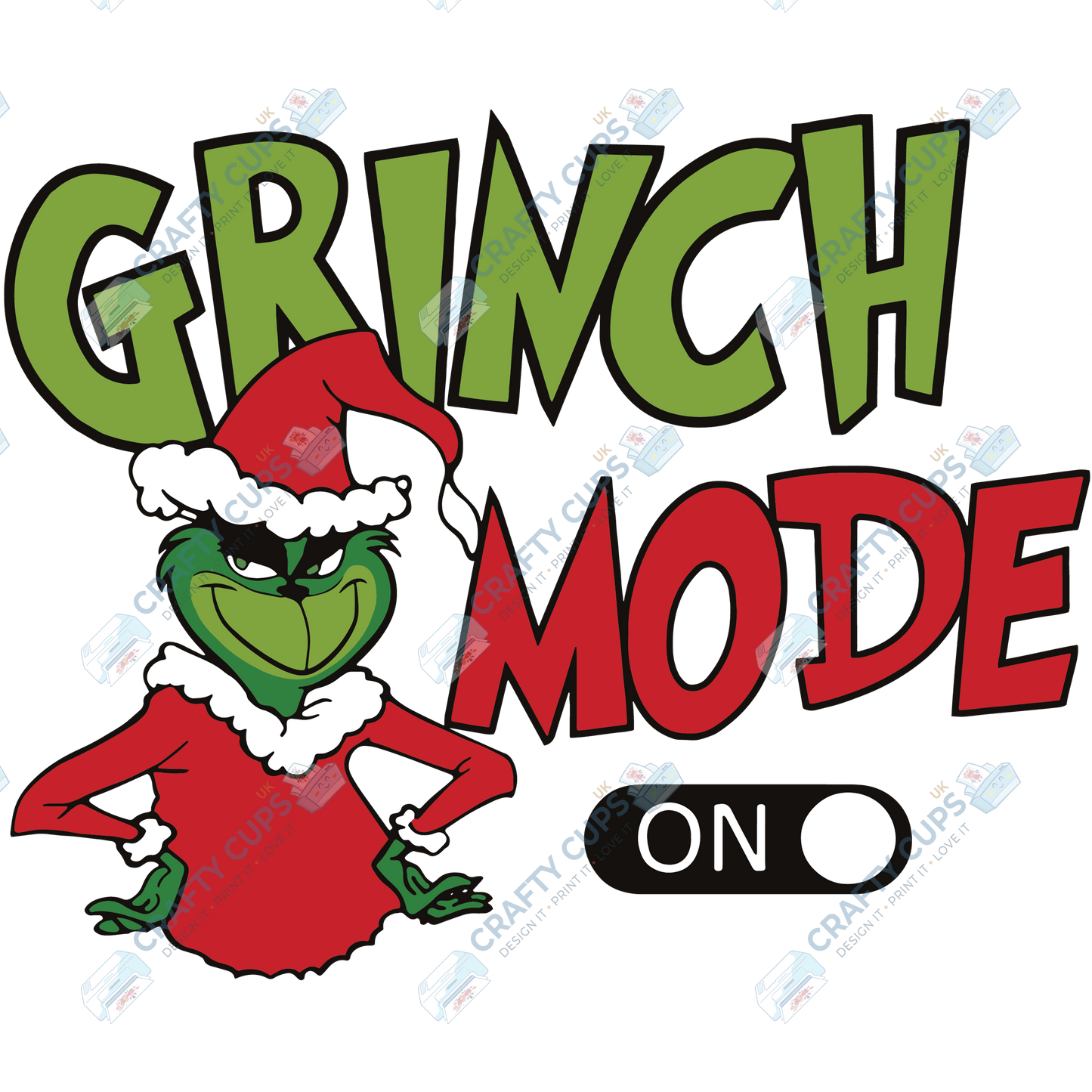 Grinch DTF Transfers – Various Christmas Designs & Sizes (4"–10")