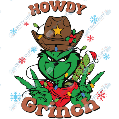 Grinch DTF Transfers – Various Christmas Designs & Sizes (4"–10")