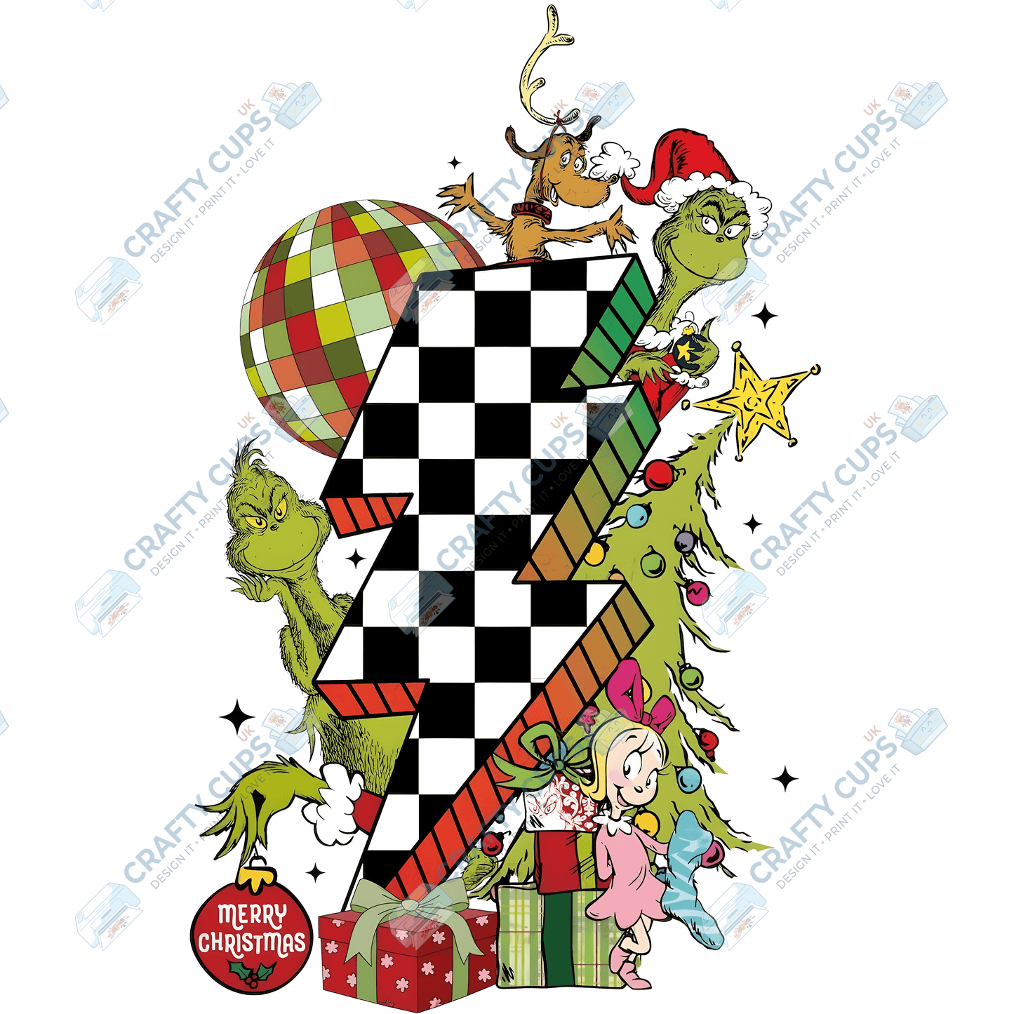 Grinch DTF Transfers – Various Christmas Designs & Sizes (4"–10")