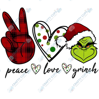 Grinch DTF Transfers – Various Christmas Designs & Sizes (4"–10")