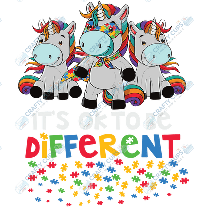 Cartoon Autism Awareness DTF Transfers – Colorful Puzzle Piece Prints for Shirts, Hoodies & Gifts