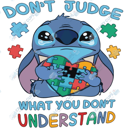 Cartoon Autism Awareness DTF Transfers – Colorful Puzzle Piece Prints for Shirts, Hoodies & Gifts