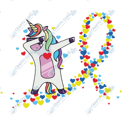 Cartoon Autism Awareness DTF Transfers – Colorful Puzzle Piece Prints for Shirts, Hoodies & Gifts