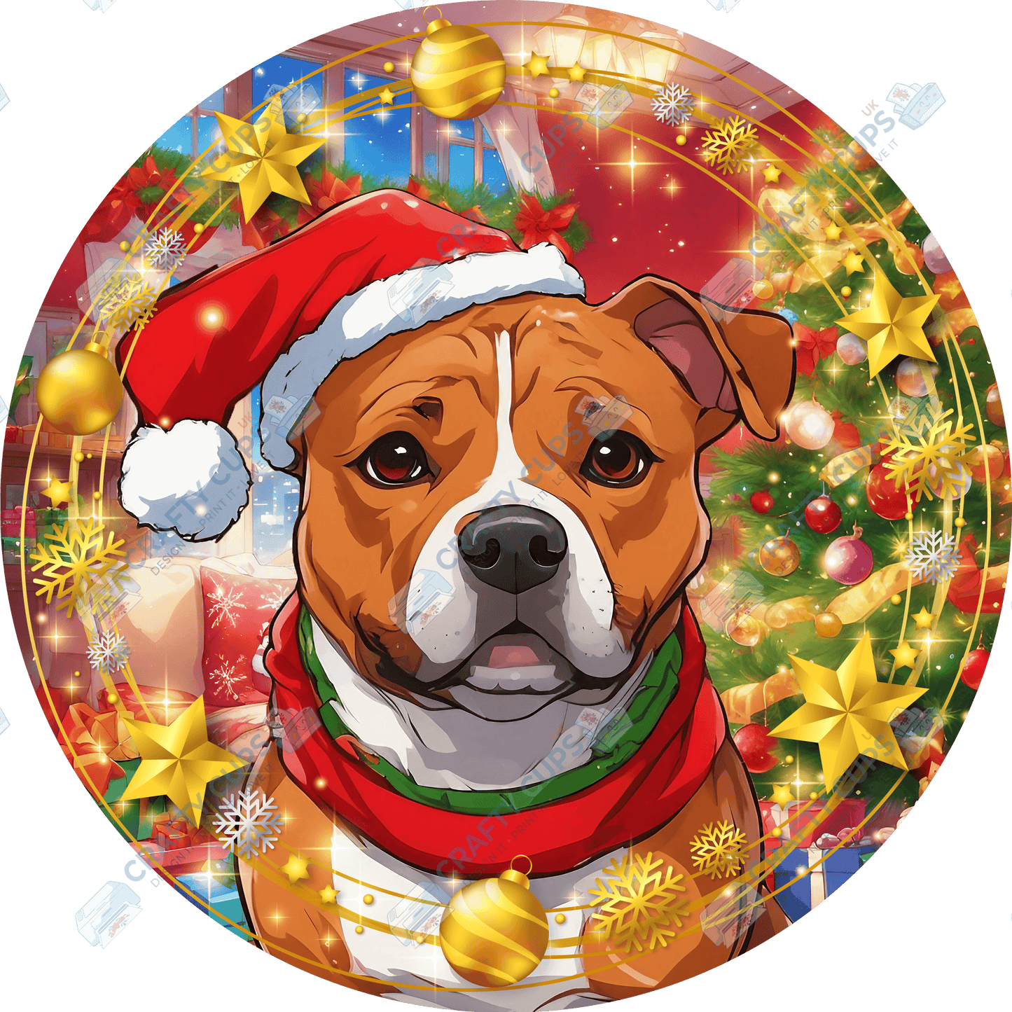 Christmas Dog Breeds DTF Transfer – Exclusive Secret Sub Design | Various Sizes – Crafty Cups UK