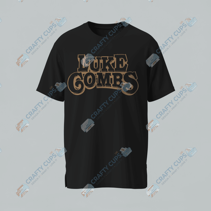 Luke Combs DTF Transfer Set | Front & Back T-Shirt Designs | 12-Inch Size | For Black T-Shirts Only | Country Music DTF Print