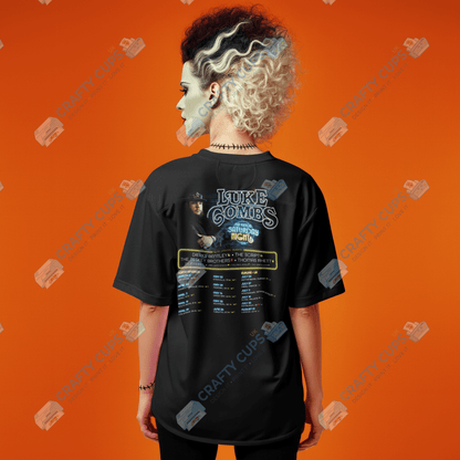 Luke Combs DTF Transfer Set | Front & Back T-Shirt Designs | 12-Inch Size | For Black T-Shirts Only | Country Music DTF Print