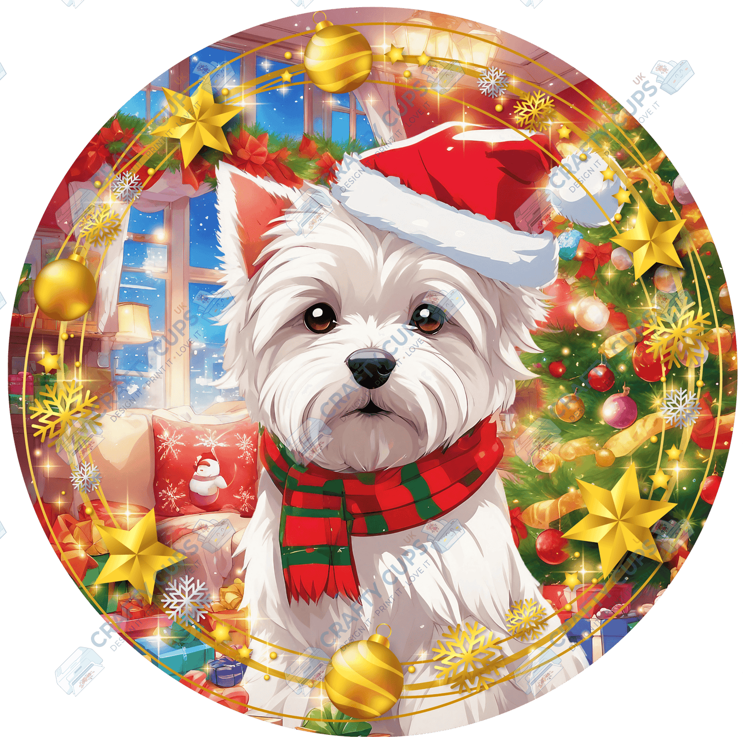 Christmas Dog Breeds DTF Transfer – Part 6 of 6 | Exclusive Secret Sub Design | Various Sizes – Crafty Cups UK