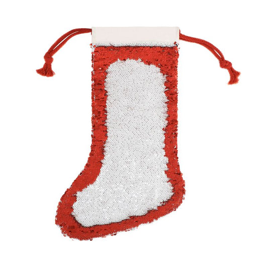 Sublimation Blank Sequin Christmas Stocking  (40 x 26 cm)