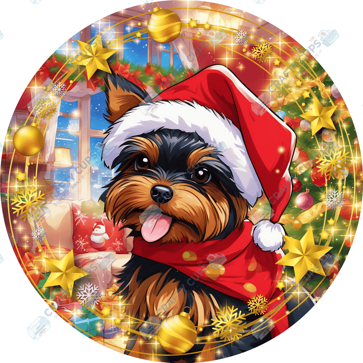 Christmas Dog Breeds DTF Transfer – Exclusive Secret Sub Design | Various Sizes – Crafty Cups UK