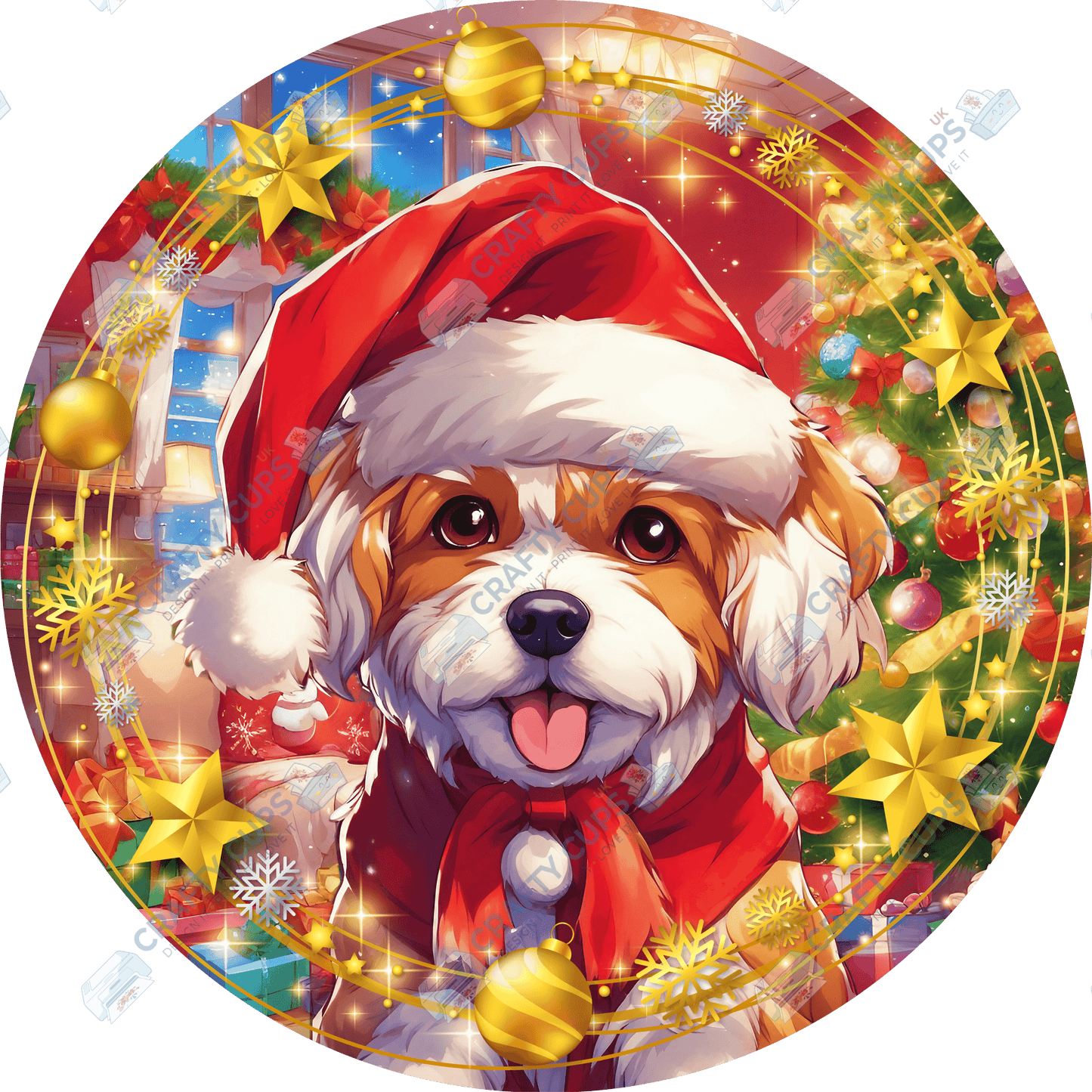Christmas Dog Breeds DTF Transfer – Exclusive Secret Sub Design | Various Sizes – Crafty Cups UK