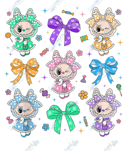 Chibi Monsters DTF Transfer – Cute Anime Style Various Sizes & Designs