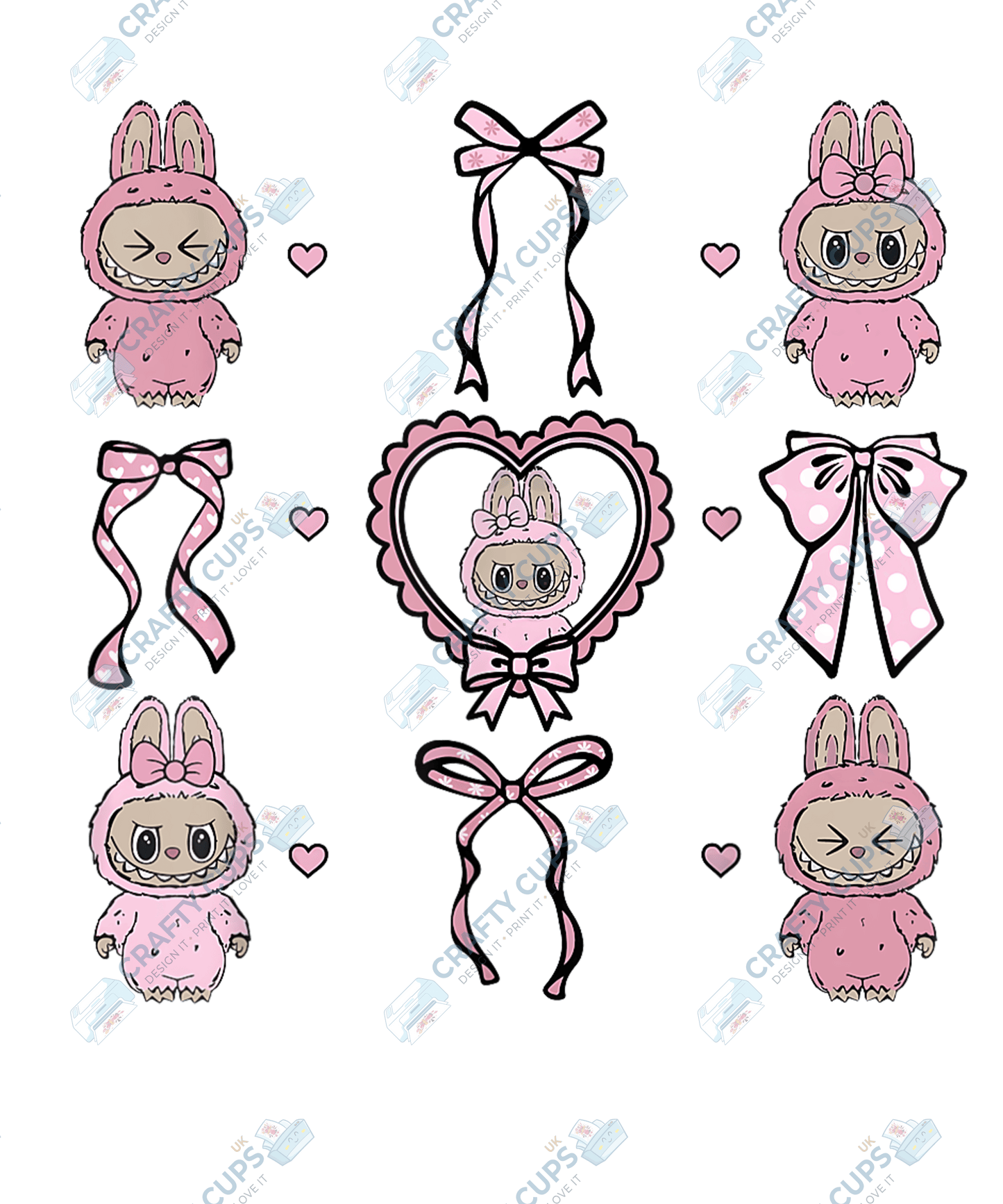 Chibi Monsters DTF Transfer – Cute Anime Style Various Sizes & Designs