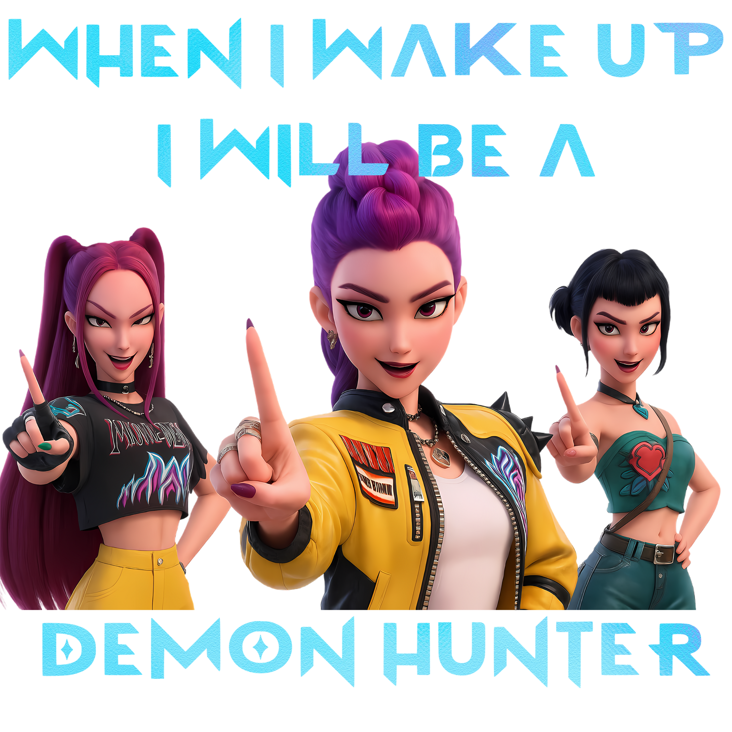 When i Wake up i will be a Demon Hunter 10 inch DTF