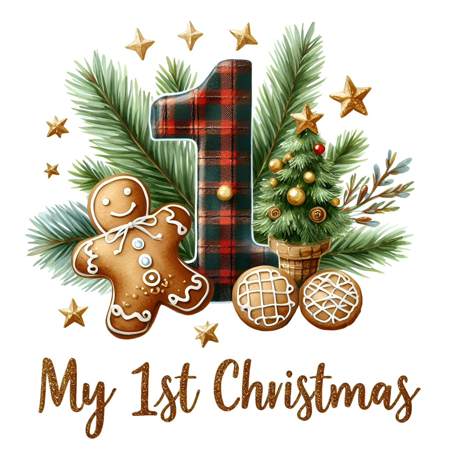 My First Christmas 8 Inch DTF