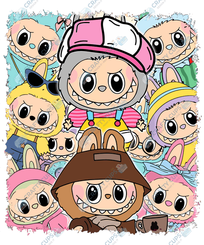 Chibi Monsters DTF Transfer – Cute Anime Style Various Sizes & Designs