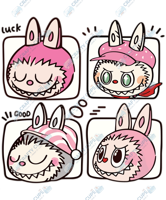 Chibi Monsters DTF Transfer – Cute Anime Style (Part Four of Seven), Various Sizes & Designs