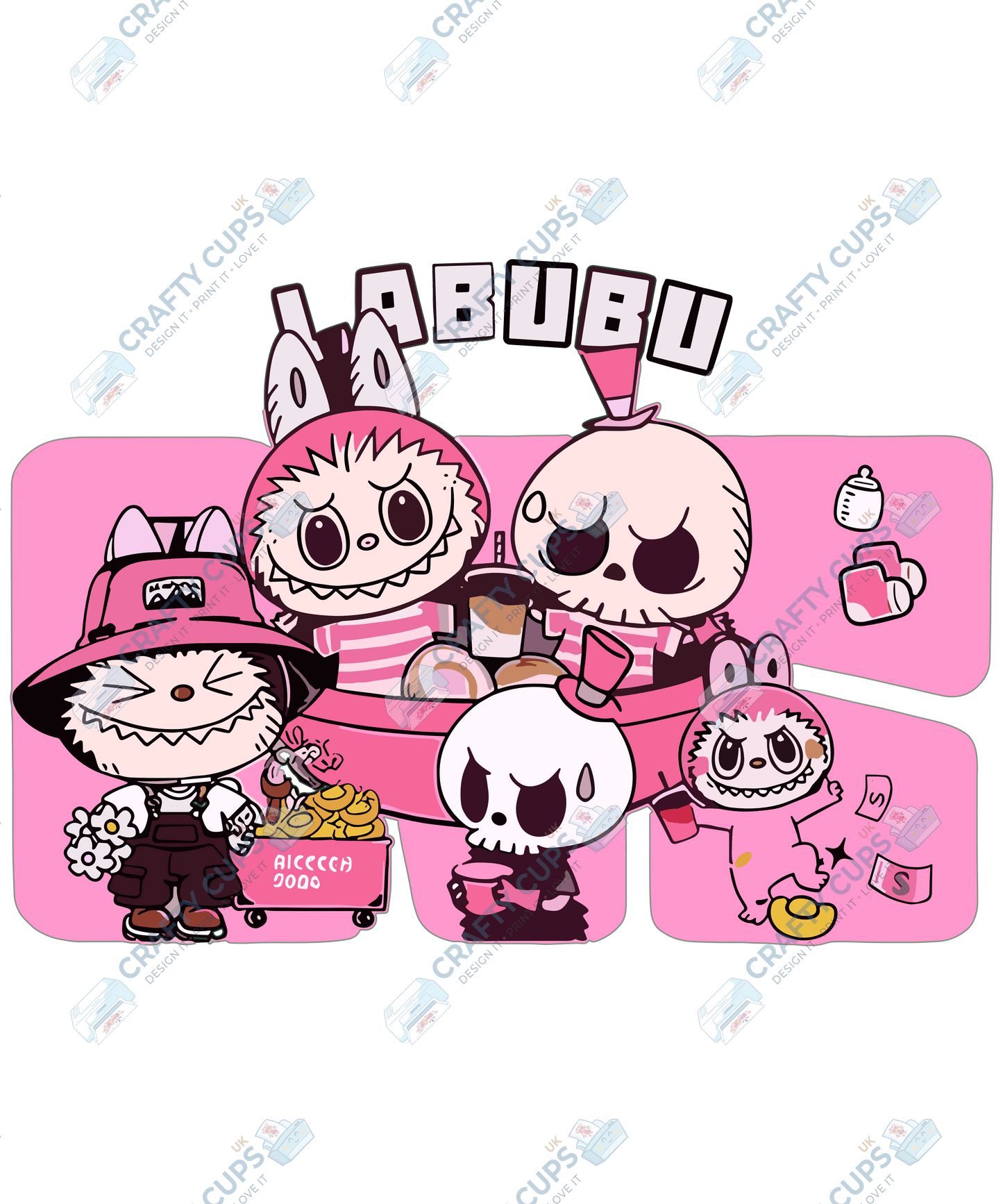 Chibi Monsters DTF Transfer – Cute Anime Style (Part Four of Seven), Various Sizes & Designs