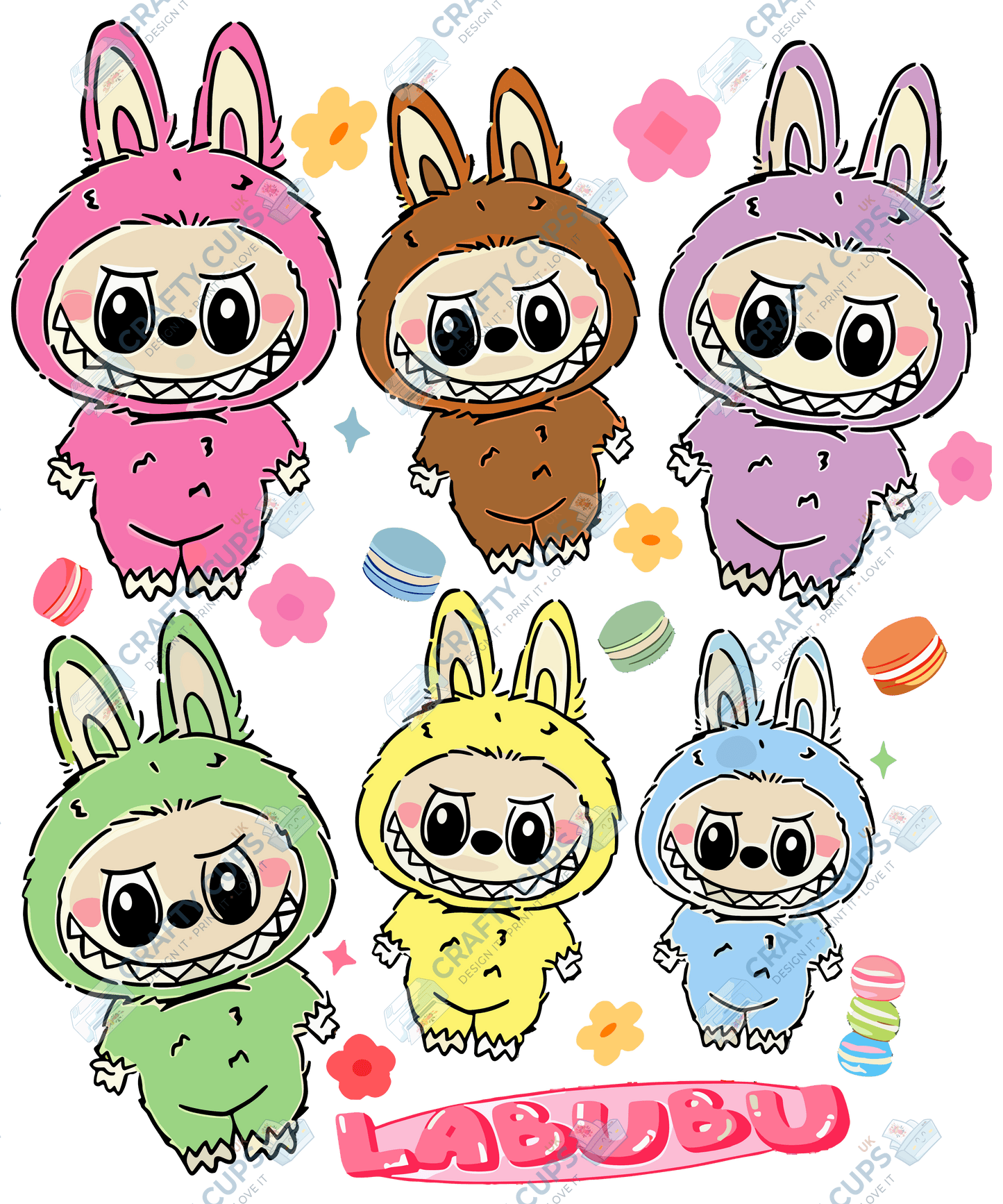 Chibi Monsters DTF Transfer – Cute Anime Style (Part Five of Seven), Various Sizes & Designs