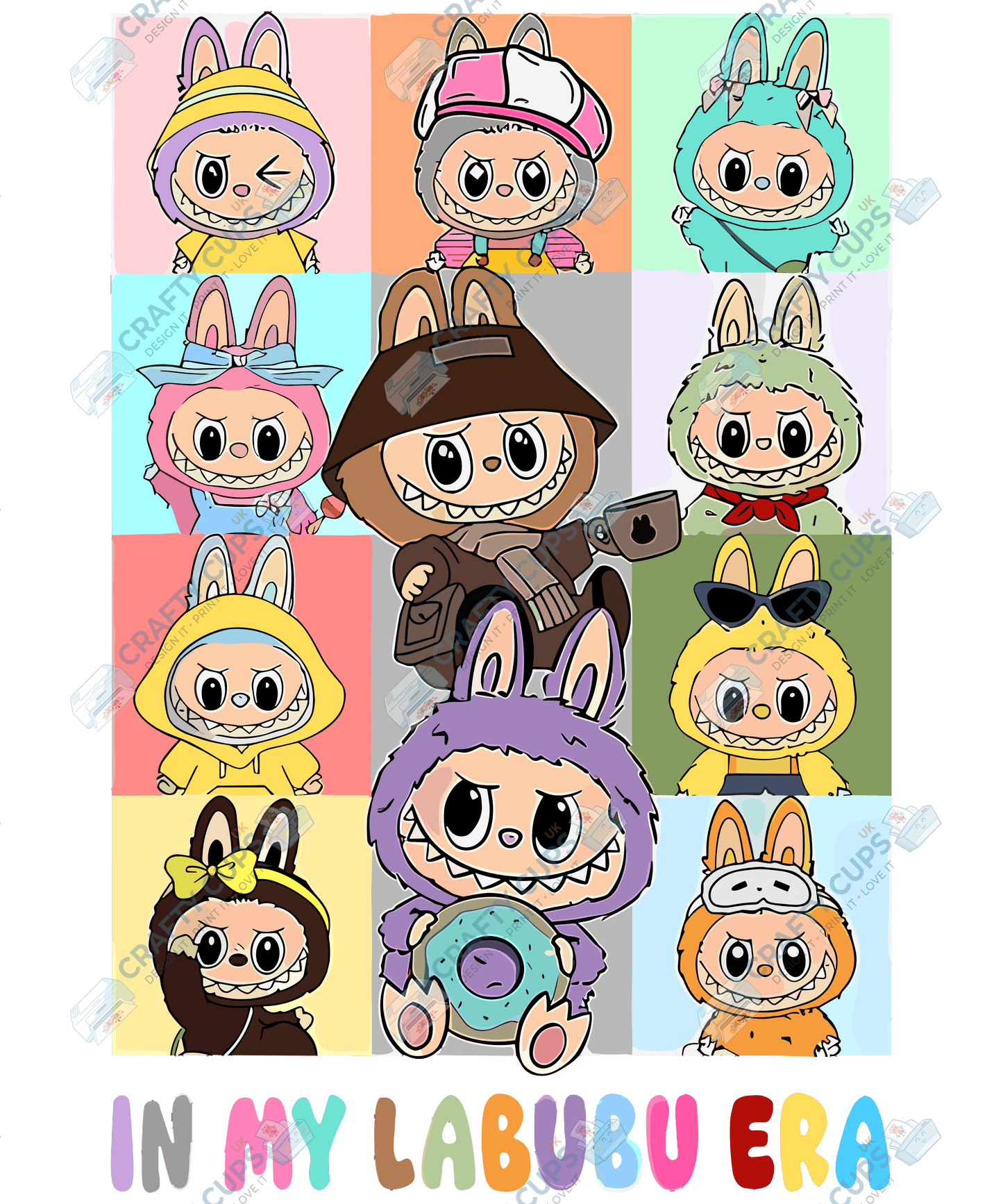 Chibi Monsters DTF Transfer – Cute Anime Style Various Sizes & Designs