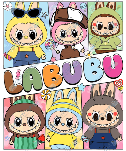 Chibi Monsters DTF Transfer – Cute Anime Style Various Sizes & Designs