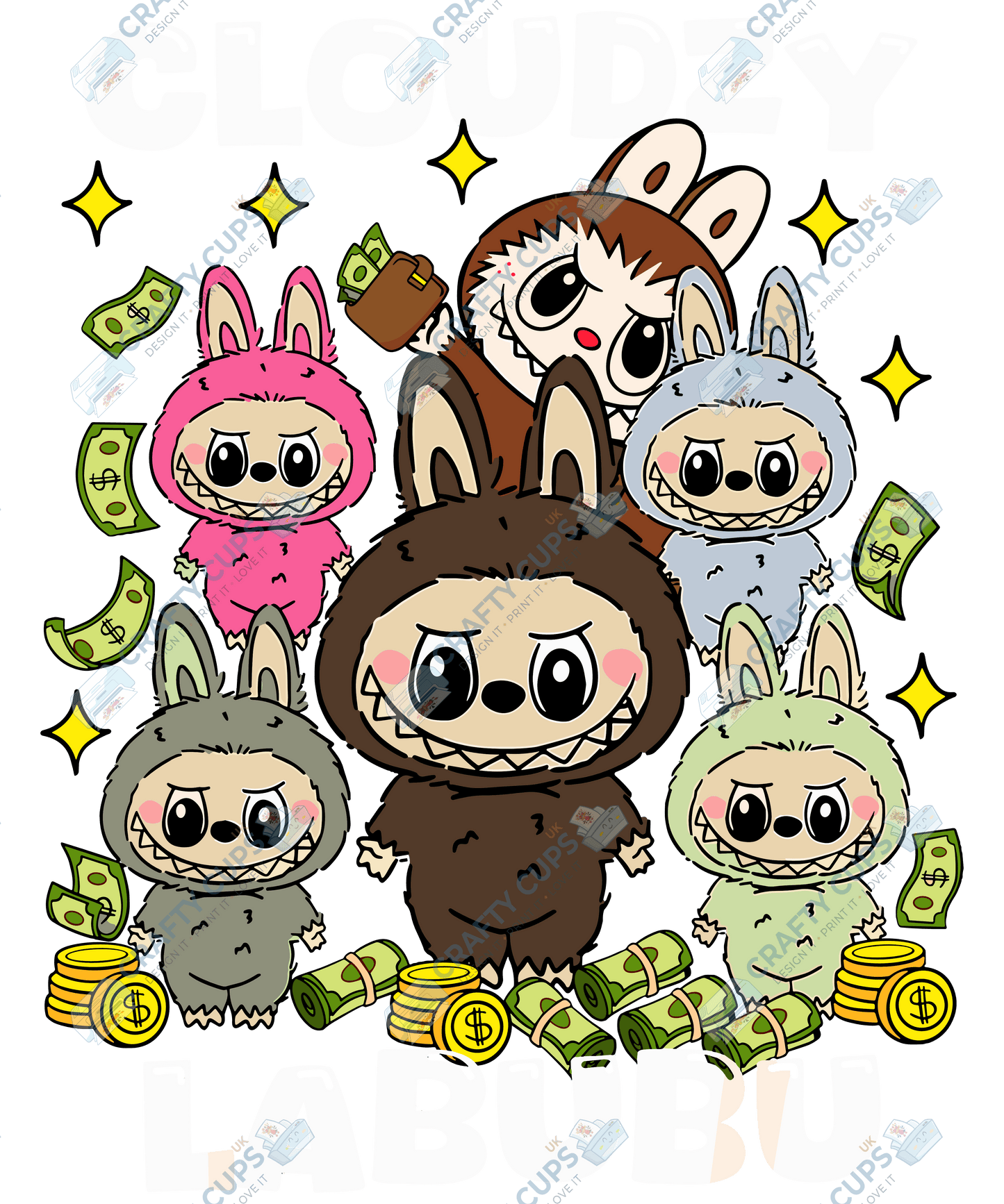 Chibi Monsters DTF Transfer – Cute Anime Style (Part Seven of Seven), Various Sizes & Designs