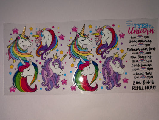 Unicorns 16oz UVDTF Wraps