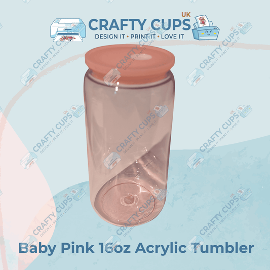 Blank 16oz Acrylic Tumbler | Libby Can Style Cup in Various Colours | Perfect for Crafters, Gifts & Small Businesses