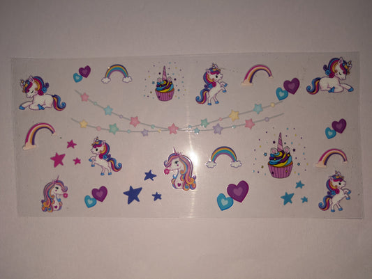 Unicorns 16oz UVDTF Wraps