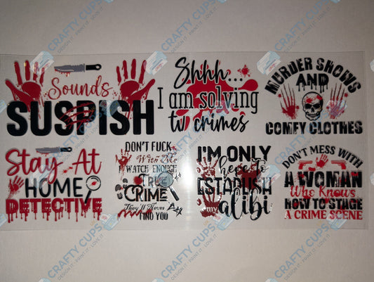 Horror & Halloween 16oz UVDTF Wraps