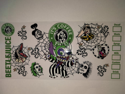 Beetlejuice 16oz UVDTF Wraps
