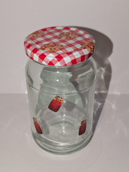 12oz Glass Jam Jar with Lid – Pre-Designed | Minor Imperfection | Decorative Storage