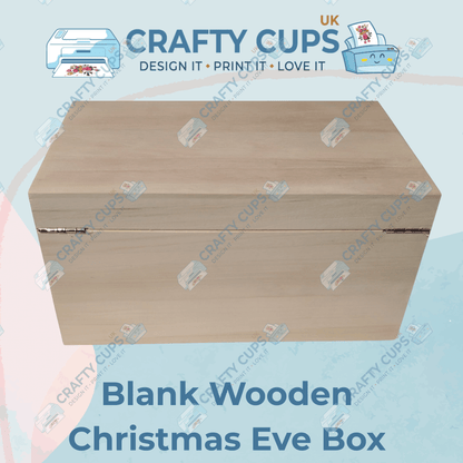 28cm Luxury Blank Wooden Christmas Eve Box | DIY Craft Blank with Removable Lid