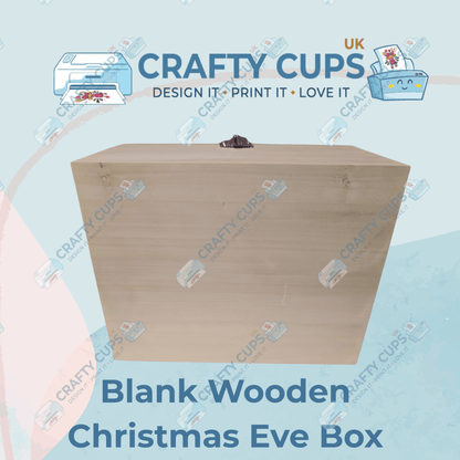 28cm Luxury Blank Wooden Christmas Eve Box | DIY Craft Blank with Removable Lid