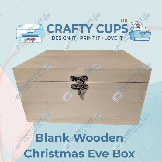 28cm Luxury Blank Wooden Christmas Eve Box | DIY Craft Blank with Removable Lid