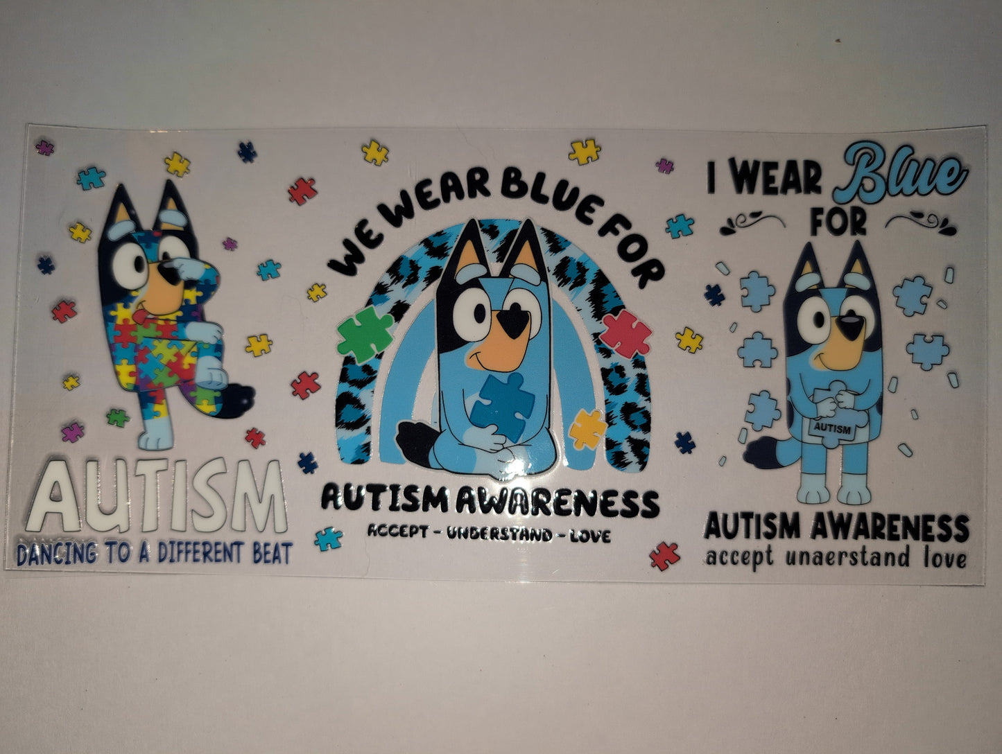 Autism Awareness 16oz UVDTF Wraps