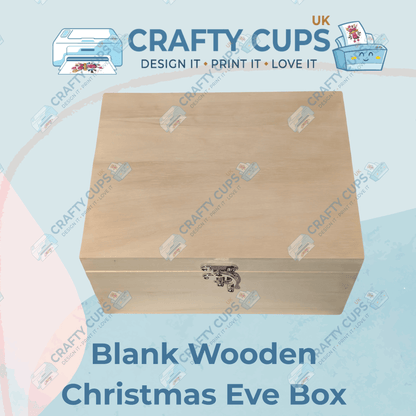 28cm Luxury Blank Wooden Christmas Eve Box | DIY Craft Blank with Removable Lid