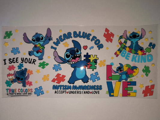 Autism Awareness 16oz UVDTF Wraps